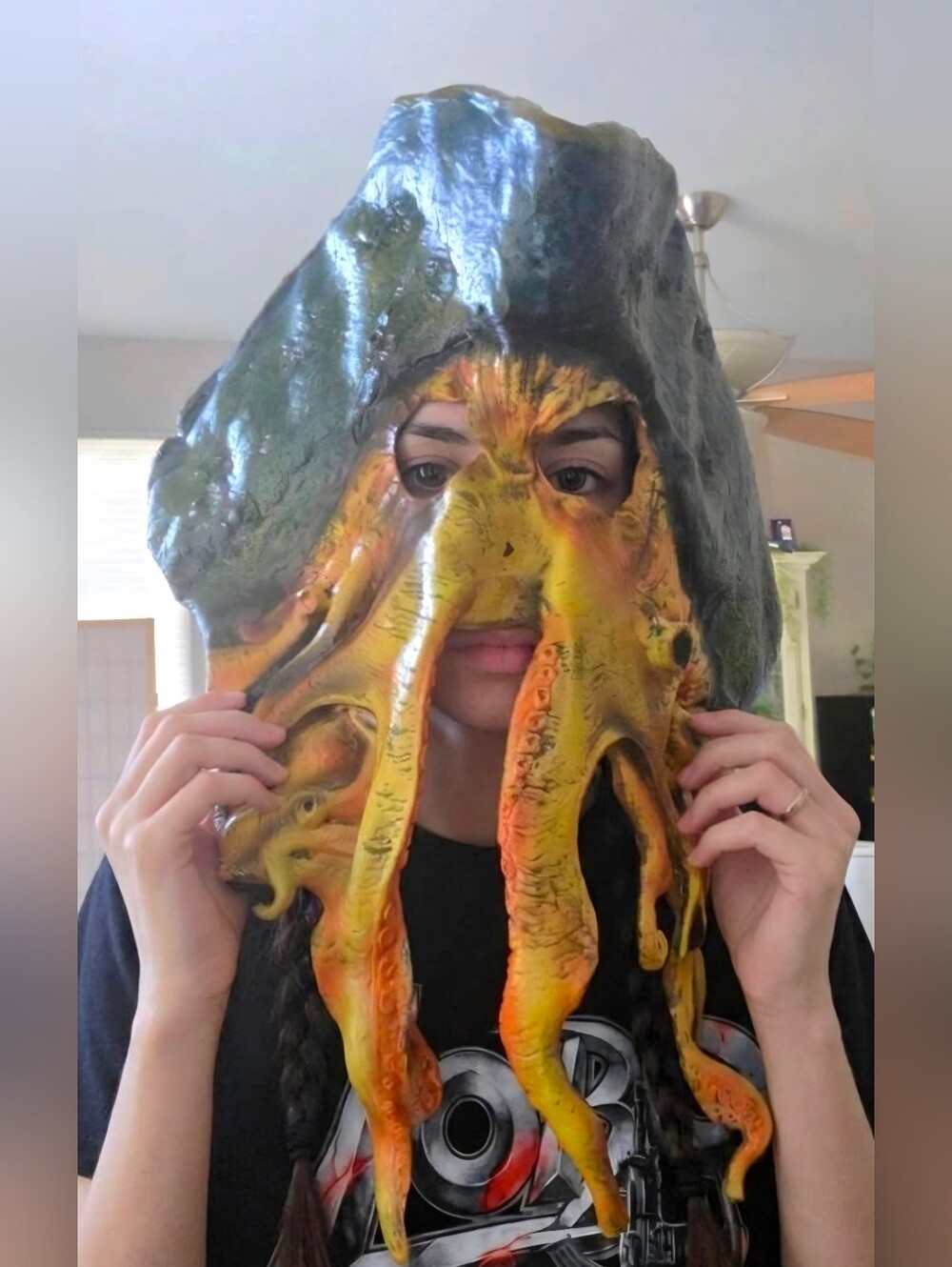 Pirates of the Caribbean Davy Jones Mask 2006 Disney Disguise Halloween Vintage